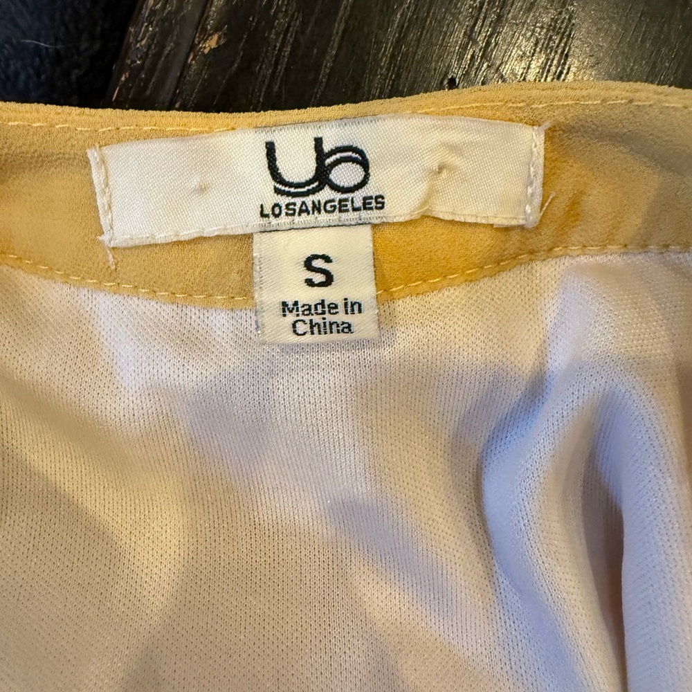 Ya Los Angeles Yellow, Gray, and Cream Layered Dress - Picture 2 of 10